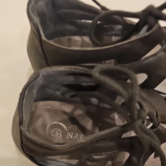 Naot Kata Women's Gray and Brown Lace Up Sandals Size 41 - Picture 6 of 9